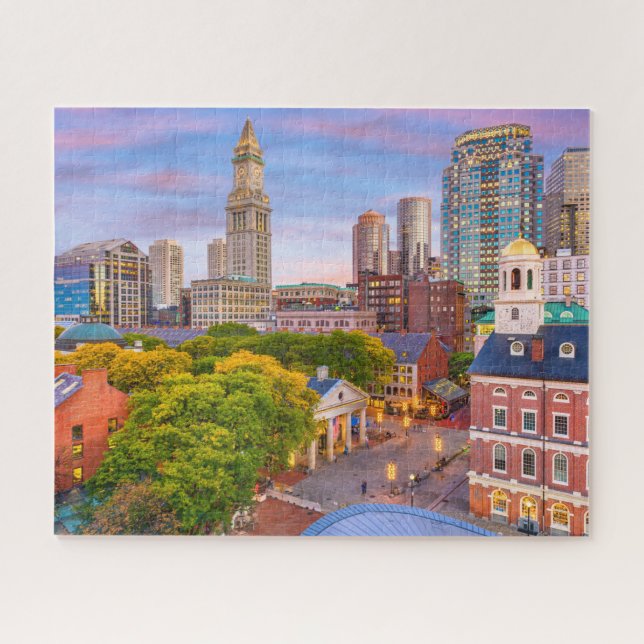 Puzzle Bâtiments de Boston City Massachusetts USA (Horizontal)
