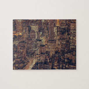 Puzzle Bâtiments de NYC Ville gratte-ciels illuminés la n
