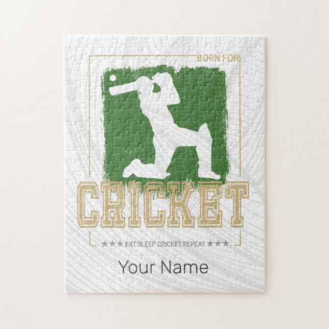 Puzzle Batteur de cricket Joueur Vintage (Vertical)