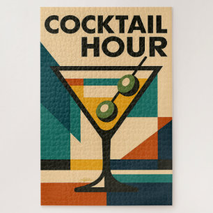 Puzzle Bauhaus d'époque moderne Cocktail Martini de l'heu