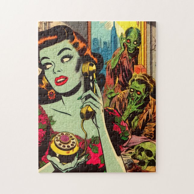 Puzzle BD Zombie Horreur vintage (Vertical)