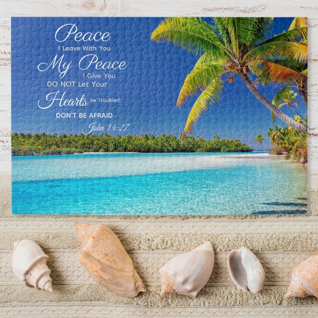 Puzzle Beachside Cook Island - John 14:27 Bible Verse (Créateur téléchargé)