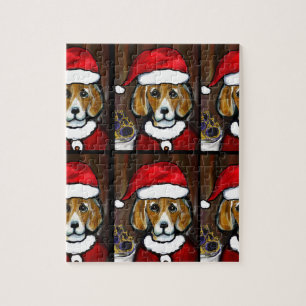 PUZZLE BEAGLE PÈRE NOËL