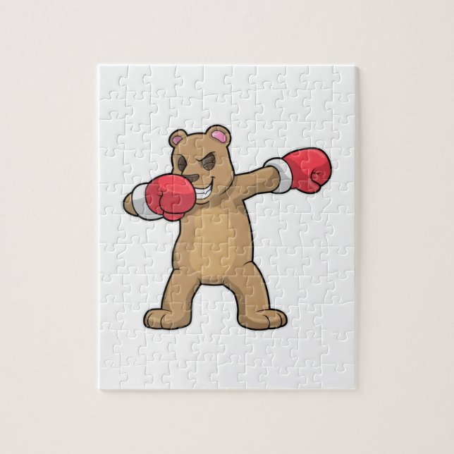 Puzzle Bear as Boxer at Boxer & Hip hop Dance Dab (Vertical)