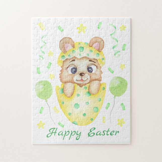 Puzzle Bear de Pâques mignonne pour l'affiche d'humeur po (Vertical)