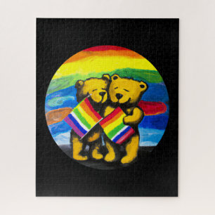 Puzzle Bears Love Couple LGBT Arc-en-ciel