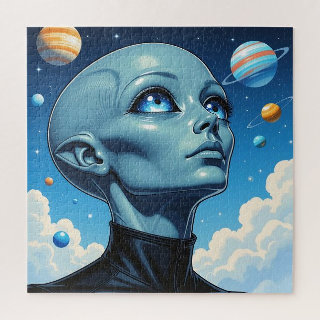 Puzzle Beau Alien extra-terrestre Être (Vertical)