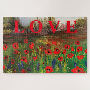 Puzzle Beau Amour des Poppies Répandre L'Amour