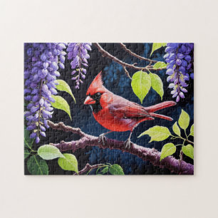 Puzzle Beau Cardinal à la Wisteria