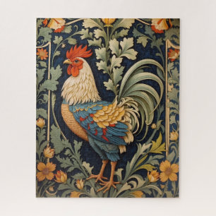 Puzzle Beau Coq Vintage William Morris Inspiré