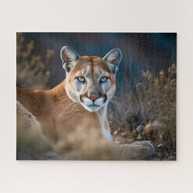 Puzzle Beau Cougar Mountain Lion Wild Cat Animal (Horizontal)
