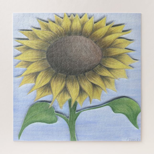 Puzzle Beau Dessin De Tournesol (Vertical)