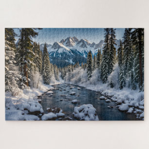 Puzzle Beau hiver dans les montagnes