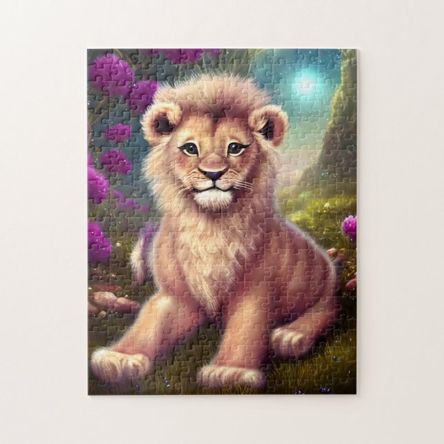 Puzzle Beau Imaginaire Cute Kawaii Lion Cub (Vertical)