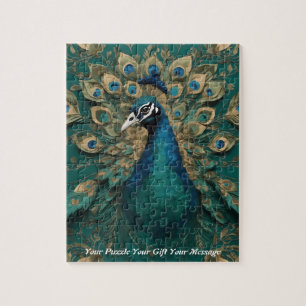 Puzzle Beau oiseau de paon de Cute Boho