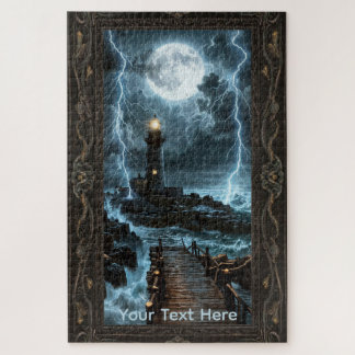 Puzzle Beau phare sur rochers escarpés