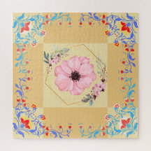 Beau Printemps Floral Art, Orange Arrière - plan