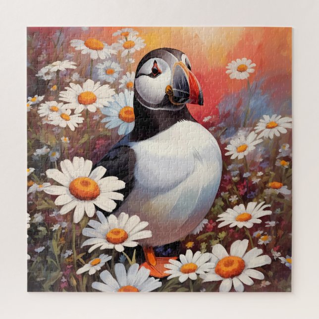 Puzzle Beau Puffin Dans Le Champ Maisy (Vertical)