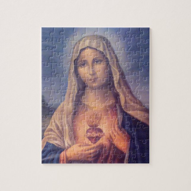 Puzzle Beau Sacré Coeur Religieux de Vierge Marie (Vertical)
