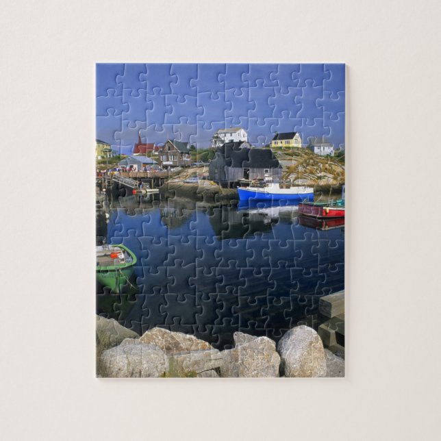 Puzzle Beau village de Peggy's Cove avec port (Vertical)