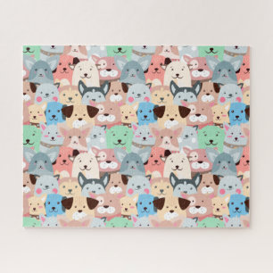 Puzzle Beaucoup de Chiens Colorés Conception Jigsaw Puzzl