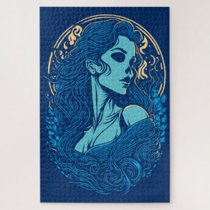 Puzzle Beauté du crâne Portrait gothique féminin