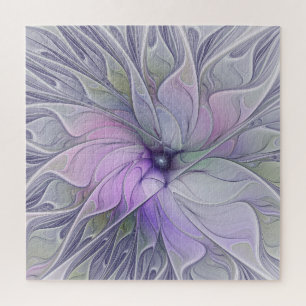 Puzzle Beauté étonnante Fleur d'art Abstrait fractal mode
