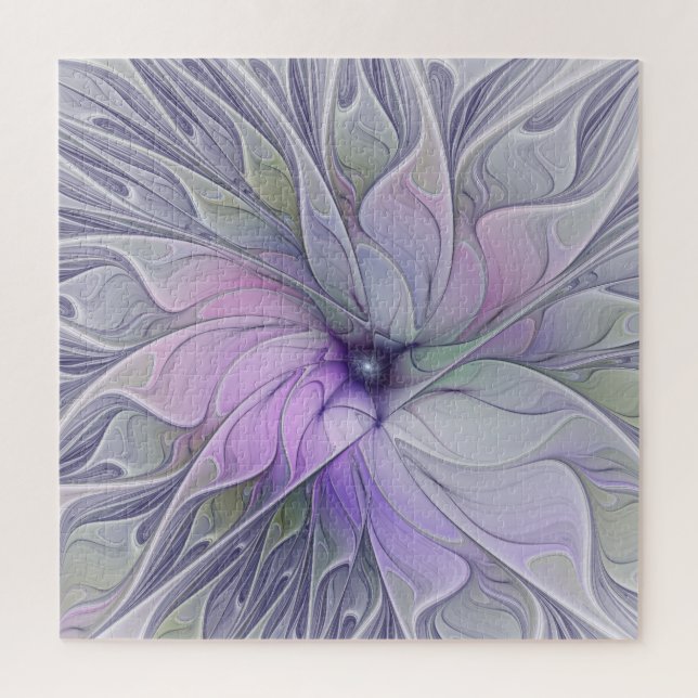 Puzzle Beauté étonnante Fleur d'art Abstrait fractal mode (Vertical)