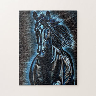 Puzzle Beauté occidentale Wild Mustang Blue Tones