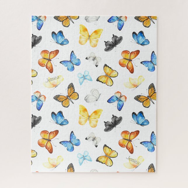Puzzle Beautiful Butterfly Pattern (Vertical)
