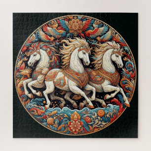 Puzzle "Beaux chevaux mystiques" 21
