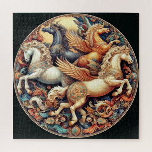 Puzzle "Beaux chevaux mystiques" 22