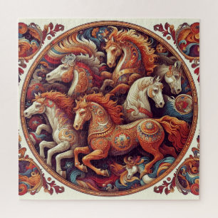 Puzzle "Beaux chevaux mystiques" 23