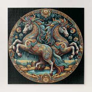 Puzzle "Beaux chevaux mystiques" 25