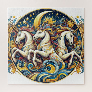 Puzzle "Beaux chevaux mystiques" 26
