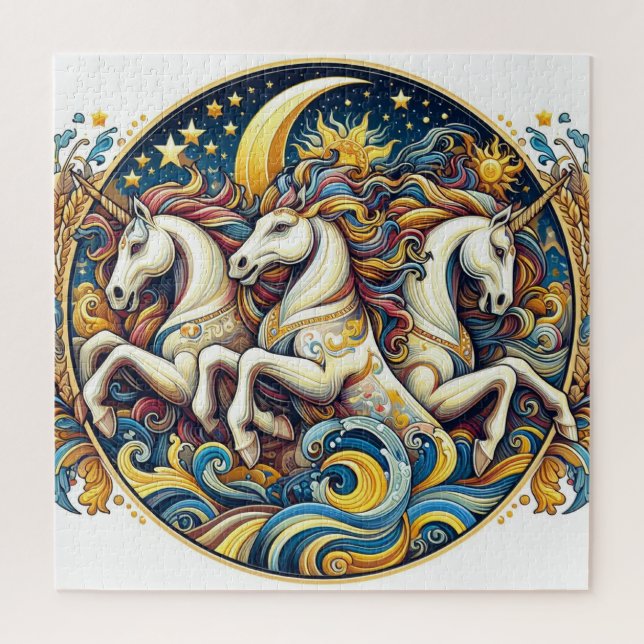 Puzzle "Beaux chevaux mystiques" 26 (Vertical)