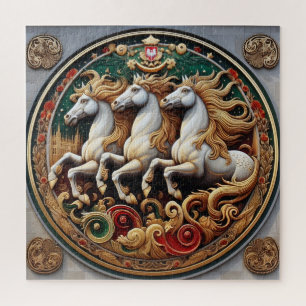 Puzzle "Beaux chevaux mystiques" 27