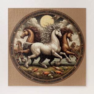 Puzzle "Beaux chevaux mystiques" 37