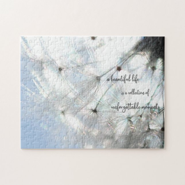 Puzzle Beaux moments de vie Citation Sky Blue Dandelion (Horizontal)