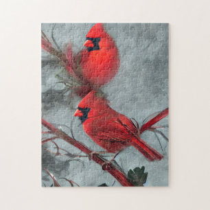 Puzzle Beaux Oiseaux Cardinaux