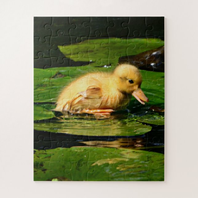 Puzzle Bébé Canard reposant sur Lily Pad (Vertical)