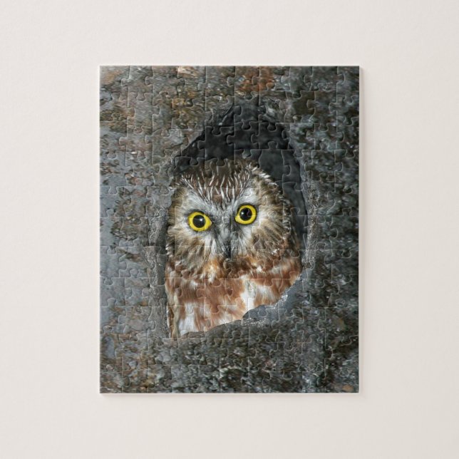 Puzzle bébé d'arbre de hibou à l'intérieur (Vertical)