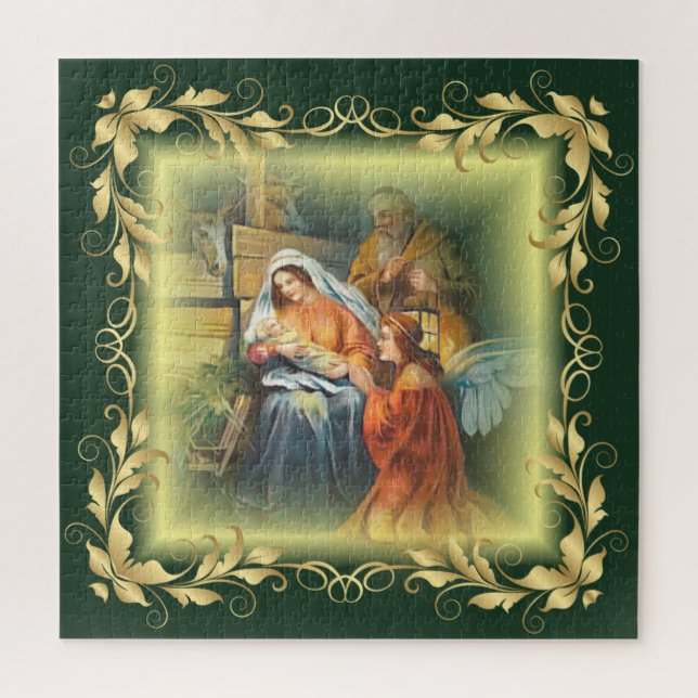 Puzzle Bébé Jésus, Marie & Joseph ~ La Sainte Famille ~ (Vertical)