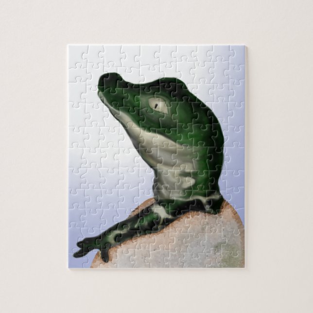 Puzzle Bébé mignon Art numérique Alligator (Vertical)