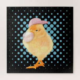Puzzle Bébé mignon poule rose Bubblegum