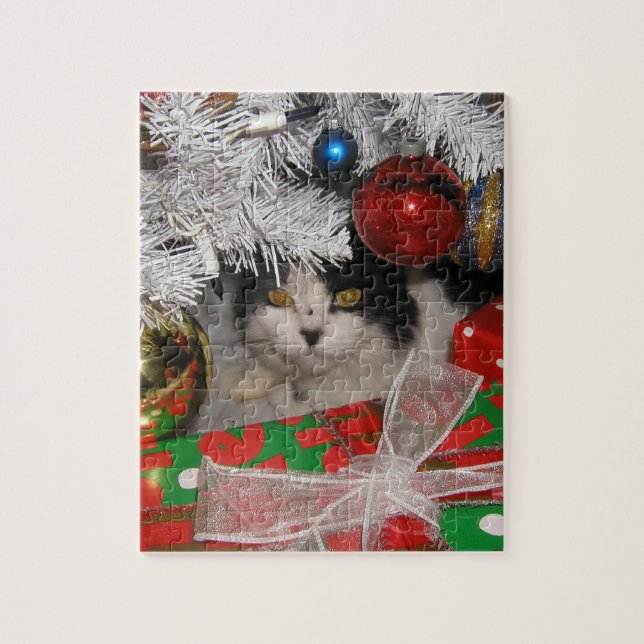 Puzzle Bébé sous l'arbre de Noël (Vertical)