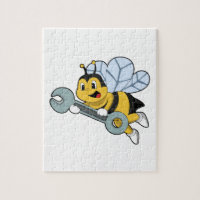 Bee as Mechanic with Wrench
