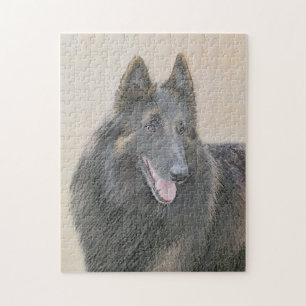Puzzle Belgian Tervuren Painting - Cute Original Dog Art