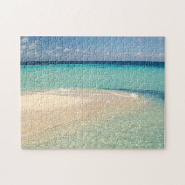 Puzzle Belize, mer des Caraïbes. Goff Caye, une petite îl (Horizontal)
