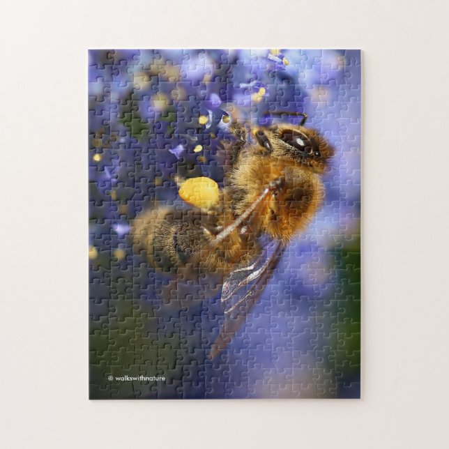 Puzzle Belle abeille de miel sur la Californie Lilac (Vertical)